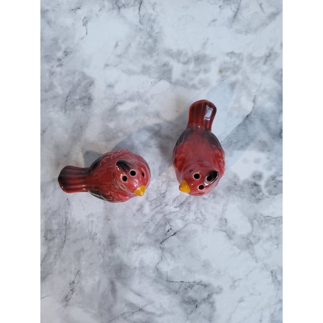 1990s Cardinal Bird Salt & Pepper Shakers - A Pair For Sale - Image 9 of 9