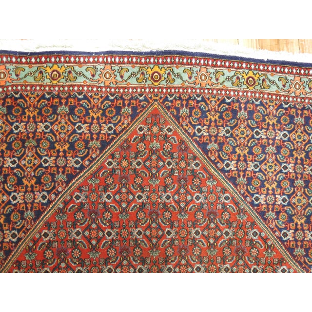 Persian Vintage Zabihi Collection Fish Pattern Persian Bidjar Rug - 3'9" x 5'7" For Sale - Image 3 of 6