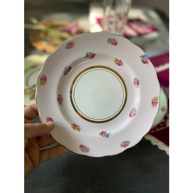 Collection of Three (3) English Floral 8” Plates by Colclough For Sale In Chicago - Image 6 of 8
