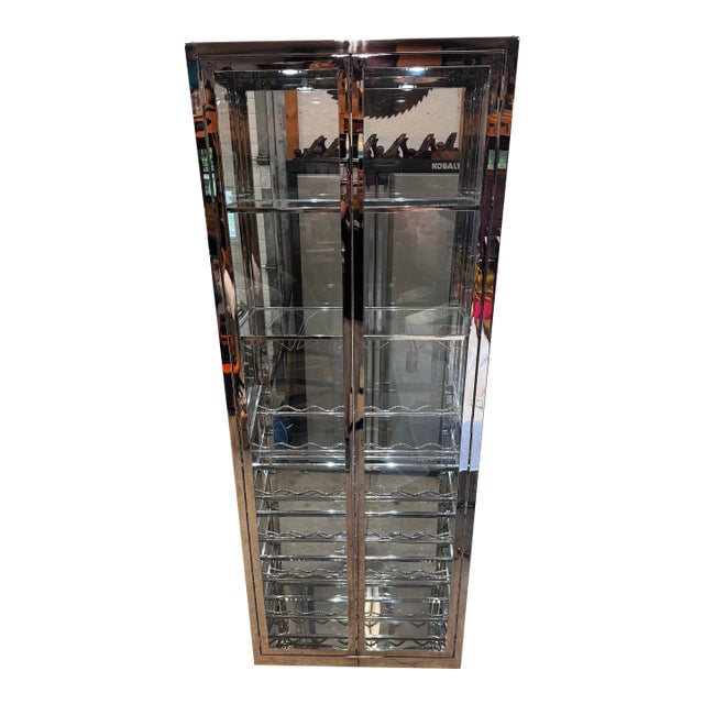 Contemporary Wine Display Curio For Sale