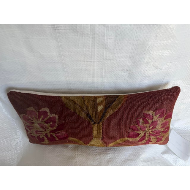 18th Century French Aubusson Floral Pillow For Sale In Los Angeles - Image 6 of 7
