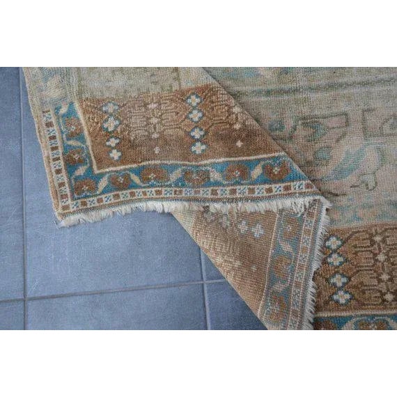 1960s Vintage Turkish Tribal Area Rug - 5′5″ × 9′ For Sale - Image 4 of 9