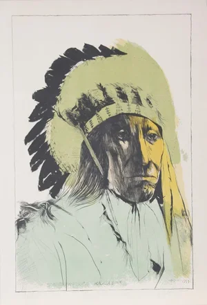 Chief American Horse - Oglala Sioux, Leonard Baskin Lithograph