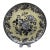 Spode Archive Collection British Flowers Rosa Pasta Serving Bowl Black Yellow Floral Made in England Vintage 2007 For Sale