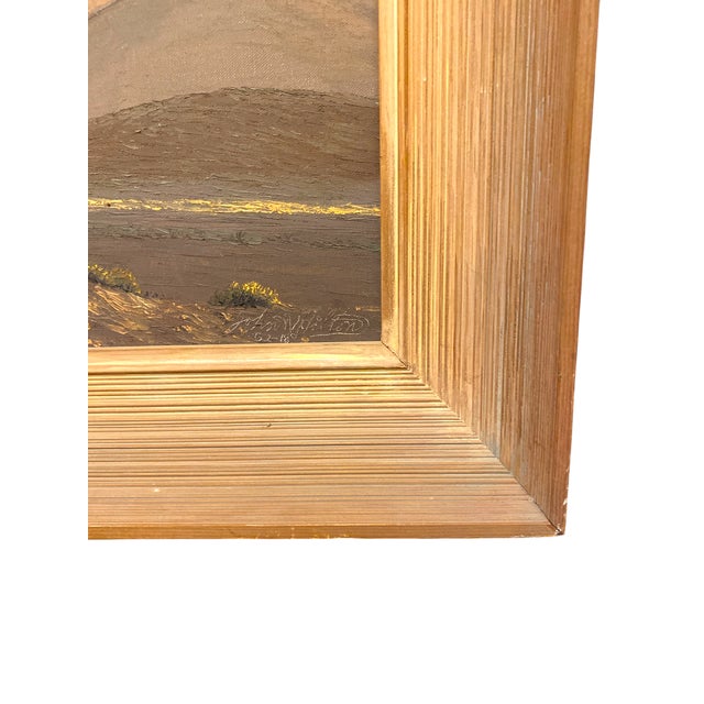 John W. Hilton Desert Oil Painting Large 43" California Southwest Landscape Art For Sale - Image 14 of 17