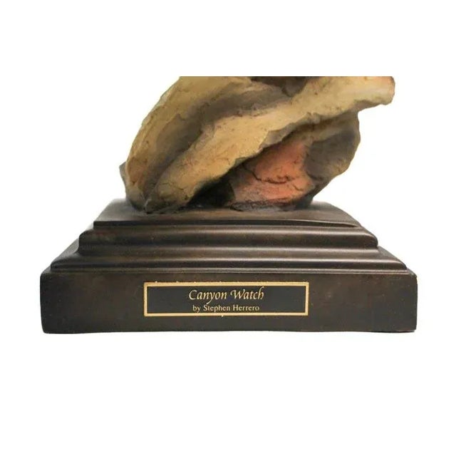 Cougar Canyon Watching Sculpture For Sale - Image 4 of 10