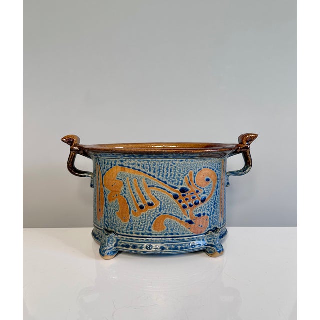 Rustic Ceramic Art Jug and Pot by Friedemann Henschel for Töpfergut Panschenhagen, Germany, 1990s, Set of 2 For Sale - Image 3 of 18