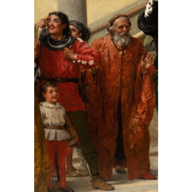 Gold “The Taming of the Shrew” by Frank William Warwick Topham, England, 1879. For Sale - Image 8 of 15