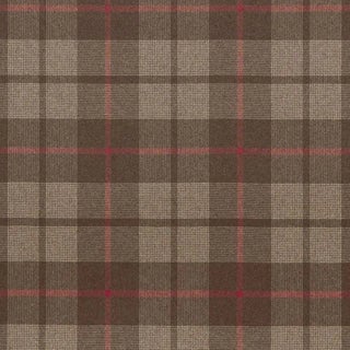 Schumacher Montana Wool Plaid Fabric in Java For Sale
