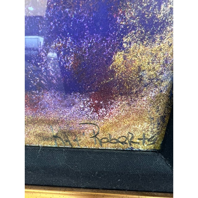 1970s 1970s Framed Abstract Art ‚ÄúInterdule L‚Äùand ‚ÄúInterlude Ll‚Äù Signed Kati Roberts - Set of 2 For Sale - Image 5 of 6