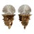 Italian Carved Silvered and Gilded Shell Grotto Wall Shelves For Sale