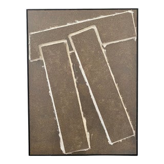 “Pi” Contemporary Minimalist Abstract Mixed-Media Painting by John Paul San Pedro, Framed For Sale
