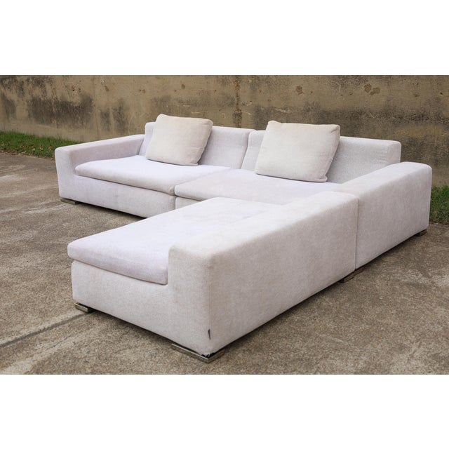 Modern Minotti Three-Section Sectional Sofa For Sale - Image 3 of 7
