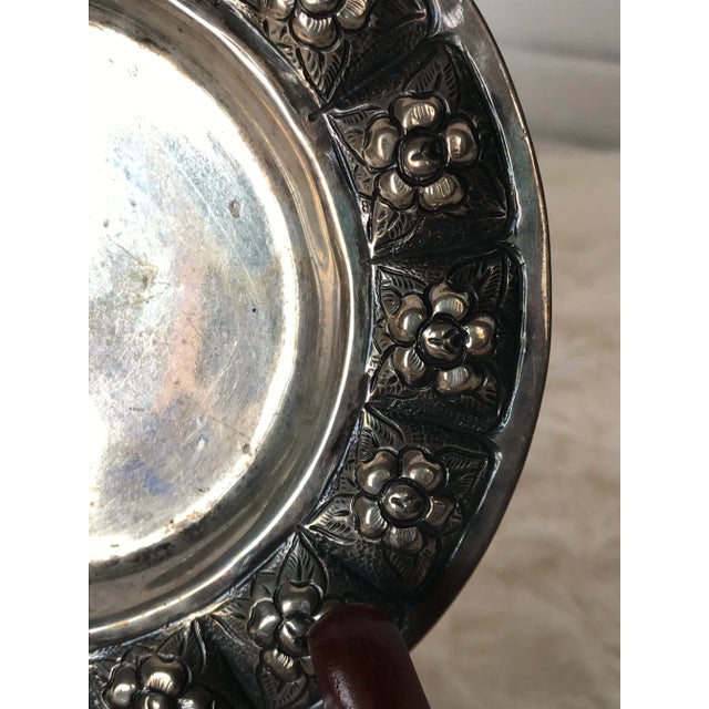 Sanborn Mexican Sterling 1940s Sanborn Mexican Sterling Desert Rose Dish For Sale - Image 4 of 7