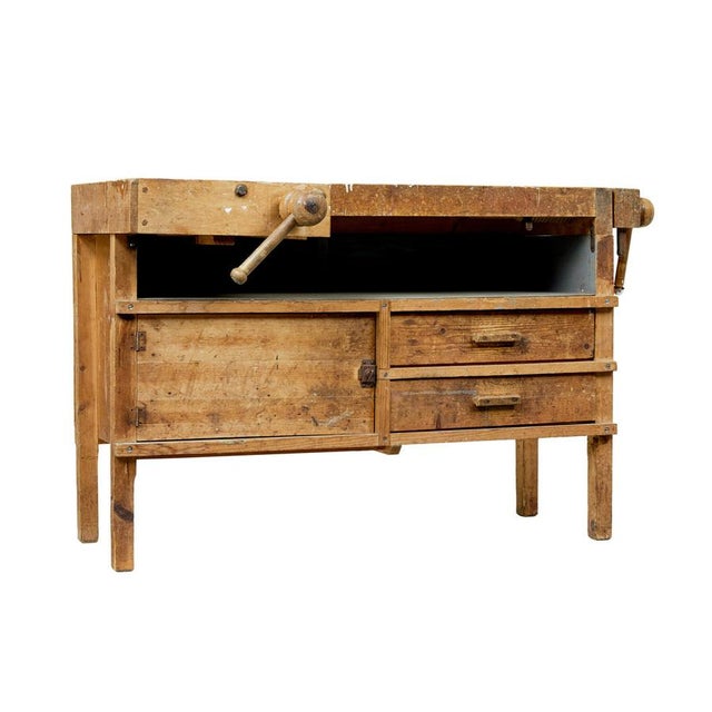 Antique Pine Workbench, 1900 For Sale - Image 11 of 11