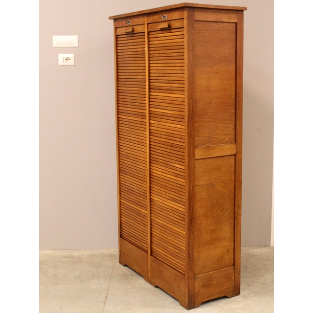 Vintage Filing Cabinet in Oak, 1930s For Sale - Image 4 of 13