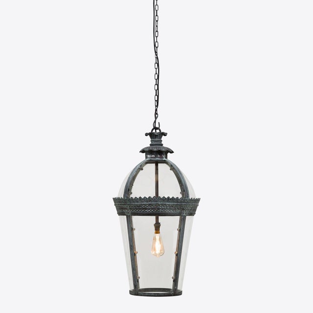 Medium Verdigris Bronze Byron Lantern from Pure White Lines For Sale - Image 11 of 11