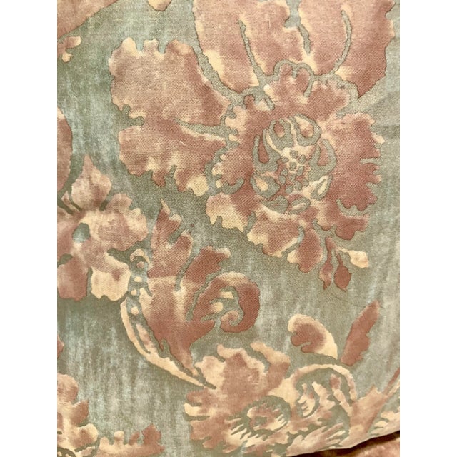 Modern Luxury Large Damask Bronze Tone Pillow With Feather Insert For Sale - Image 3 of 6