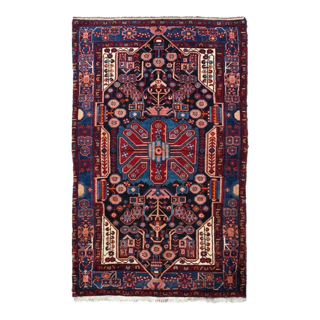 Vintage Hamadan Rug 5'0'' x 8'2'' For Sale