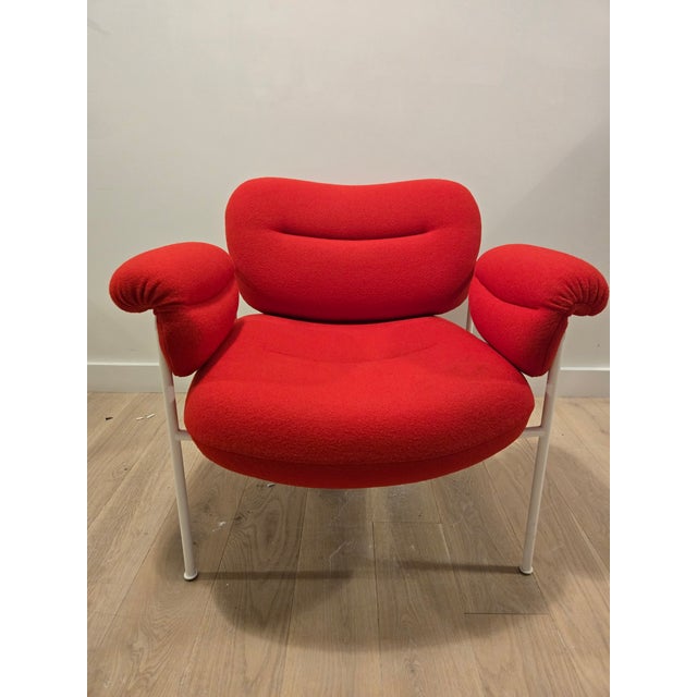 2010s Fogia Bollo Armchair in Red Fabric For Sale - Image 5 of 8