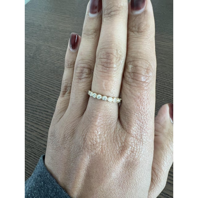 0.44 Carat Diamond 14 Karat Yellow Gold Band For Sale In Los Angeles - Image 6 of 8