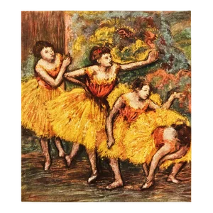 1950s After Edgar Degas "Four Dancers", First Edition Full-Color Vintage Print