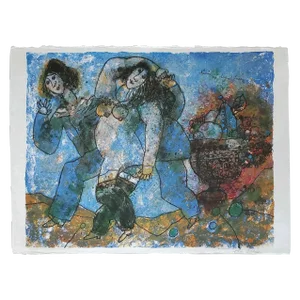 Vintage Limited Edition Théo Tobiasse Entitled Naomie Aux Longues Tresses 1970
