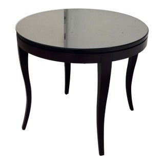 Contemporary Occasional Table With Glass Table Top For Sale