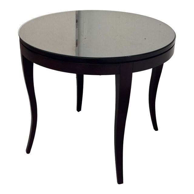 Contemporary Occasional Table With Glass Table Top For Sale