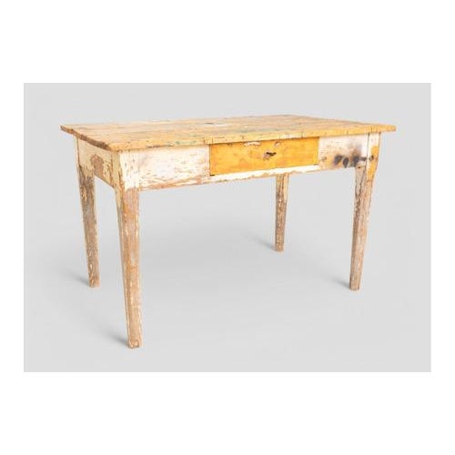 Rustic Vintage Wooden Worktable For Sale - Image 3 of 12