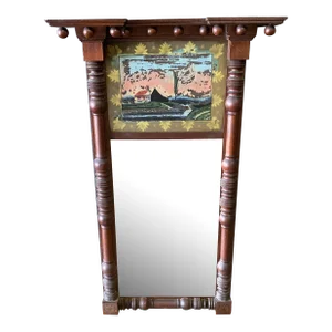 Early 19th Century Federal Period Reverse Painted Mirror