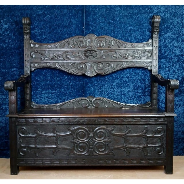 Brown Italian Renaissance Style Wooden Chest For Sale - Image 8 of 8