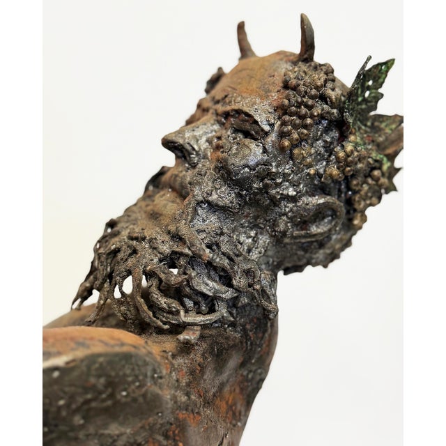 Large Stylized Metal Sculpture of Bacchus, Roman God of Wine For Sale - Image 10 of 13