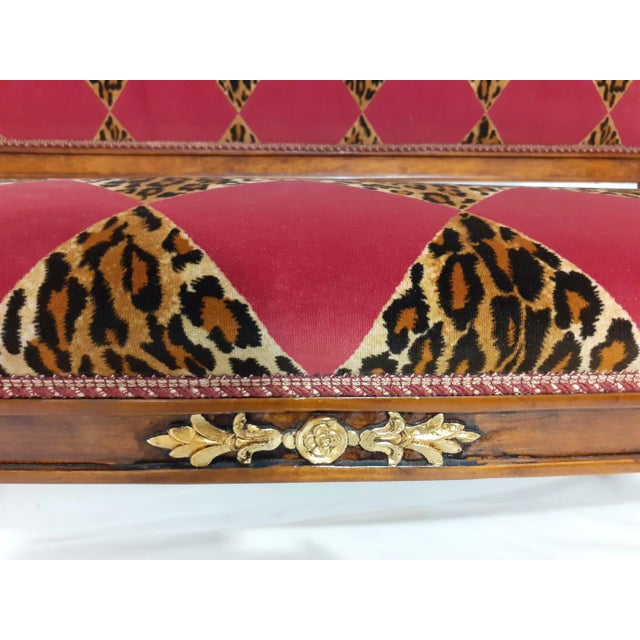 Late 20th Century Carved and Upholstered Settee For Sale - Image 10 of 11