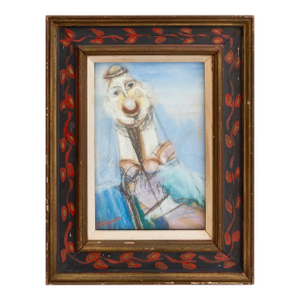 Nahum Tschacbasov Clown Pastel on Paper, 1950