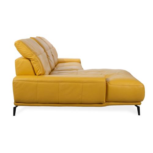 Romeo Corner Sofa in Yellow Leather from Gruber For Sale - Image 11 of 15