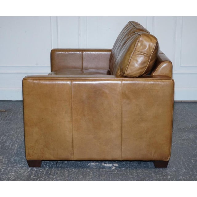 Halo Two Seater Viscount Tan Leather Sofa by Timothy Oulton For Sale - Image 10 of 16
