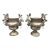 Pair of Classical Style Silvered Metal Garden Urns For Sale