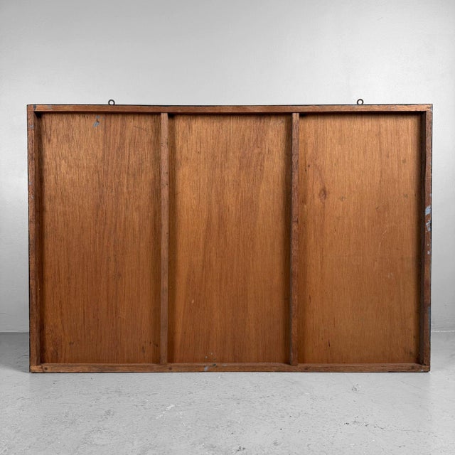 Brown Vintage Japanese Monthly Planner Chalkboard Wall Board, 1960s For Sale - Image 8 of 9