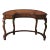 Brava Faux Leather Demilune Desk, Medium Brown For Sale