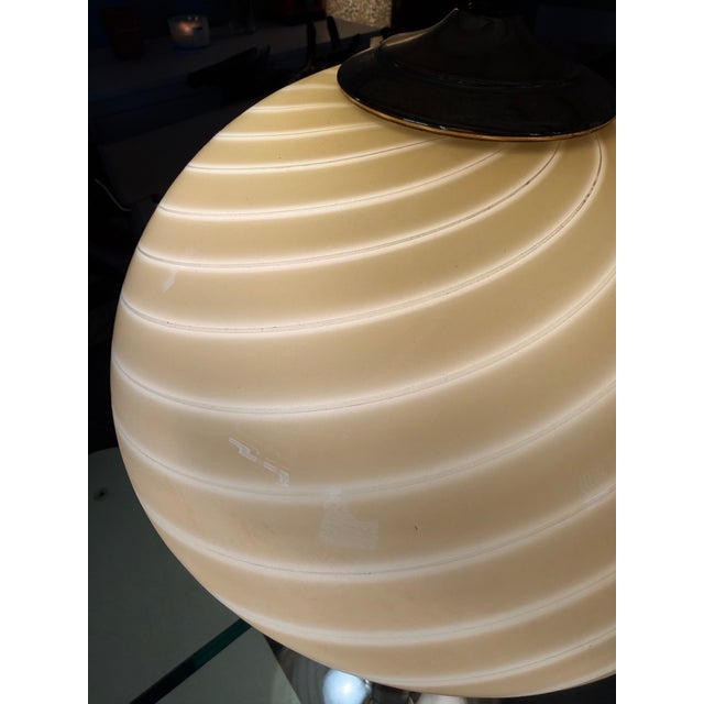1960s Vetri Murano Swirled Glass Table Lamp For Sale - Image 9 of 10