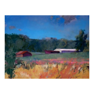 Farm Landscape, Contemporary Impressionist, Archival Iris Giclee, Artist Greg Osterhaus For Sale