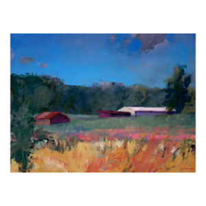 Farm Landscape, Contemporary Impressionist, Archival Iris Giclee, Artist Greg Osterhaus