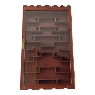 Vintage Asian Style Wall Cabinet For Sale