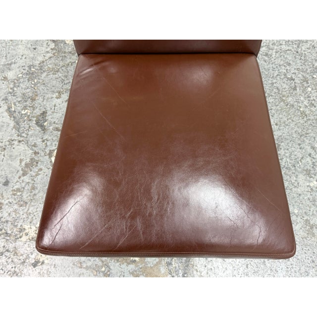 Brown Marco Furniture Leather Side Chair For Sale - Image 8 of 12