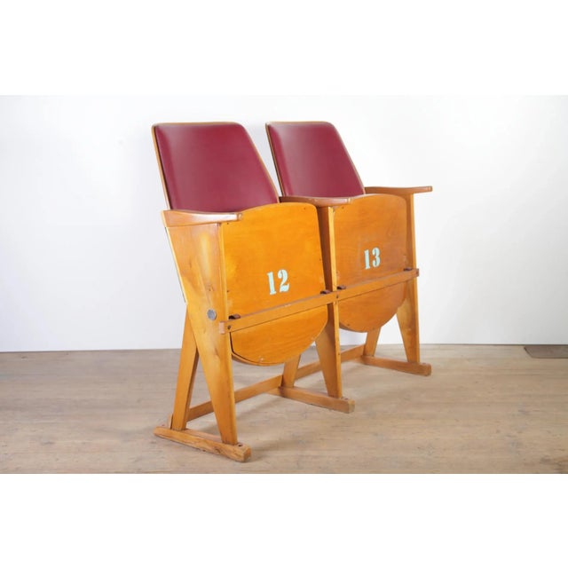 Wood Vintage Cinema Bench from Ton, 1960s For Sale - Image 7 of 7