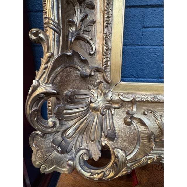 Traditional 19th Century French Carved and Water Gilded Frame For Sale - Image 3 of 6