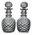 Victorian Cut-Glass Decanters with Diamond and Hobnail Cutting, 1890s, Set of 2 For Sale