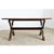 Italian 19th Century Inset Marble-Top Oak Trestle Table For Sale - Image 4 of 14