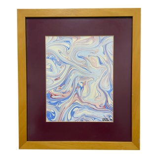 Stanton Rothouse Marbled Paper Framed Art For Sale